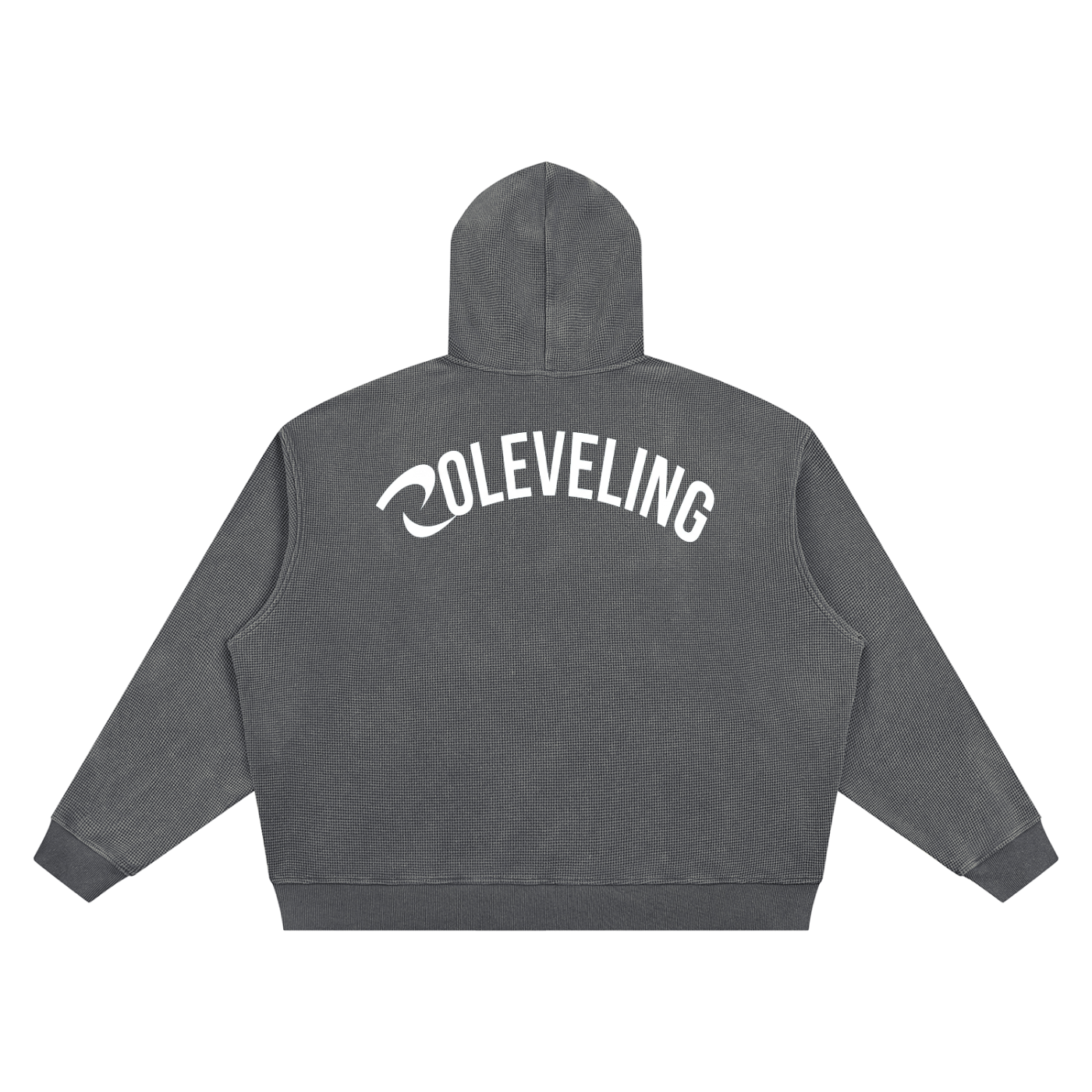 RLV-LEVEL 01/ Vintage Wash Waffle Boxy Hoodie