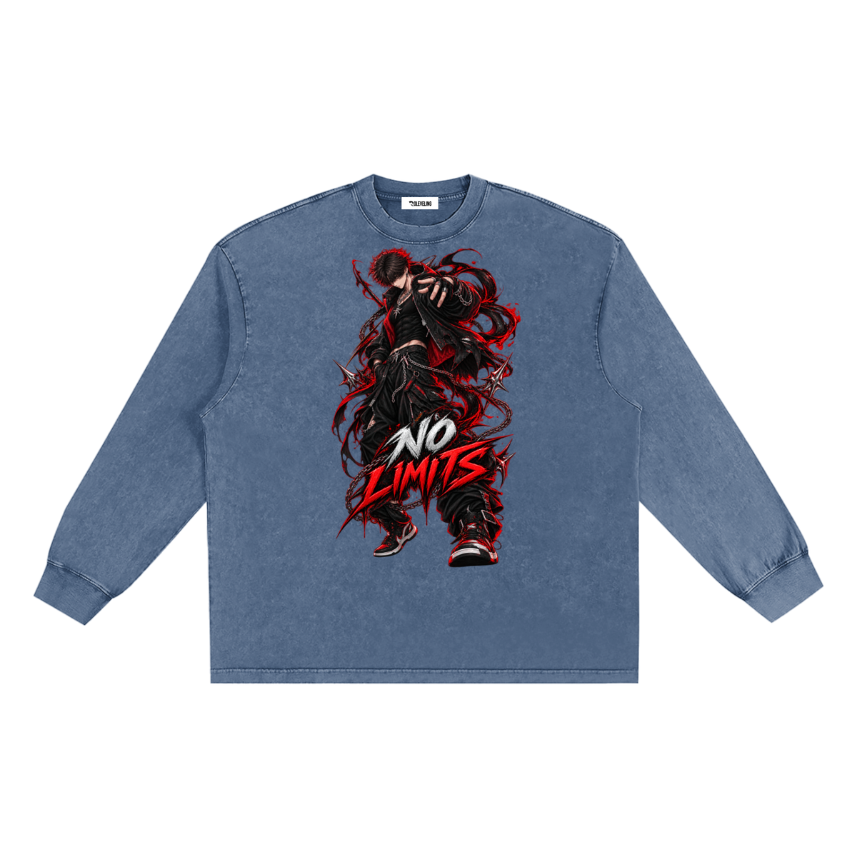 KURO - Snow Washed Frayed Edge T-Shirt