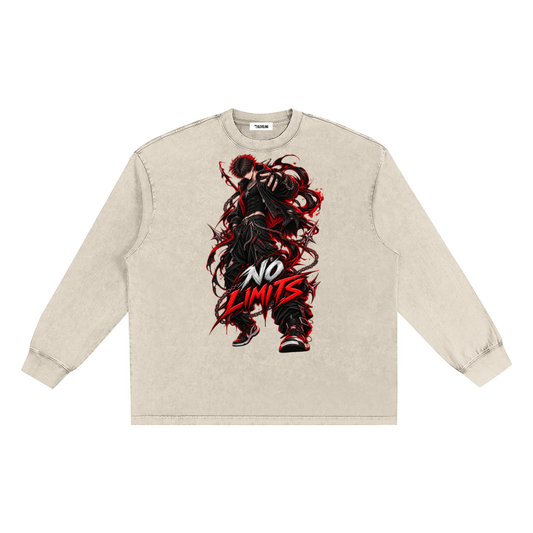 KURO - Snow Washed Frayed Edge T-Shirt