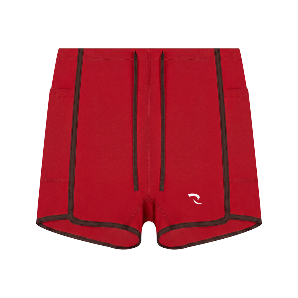 Women's High Rise Color Block Yoga Shorts