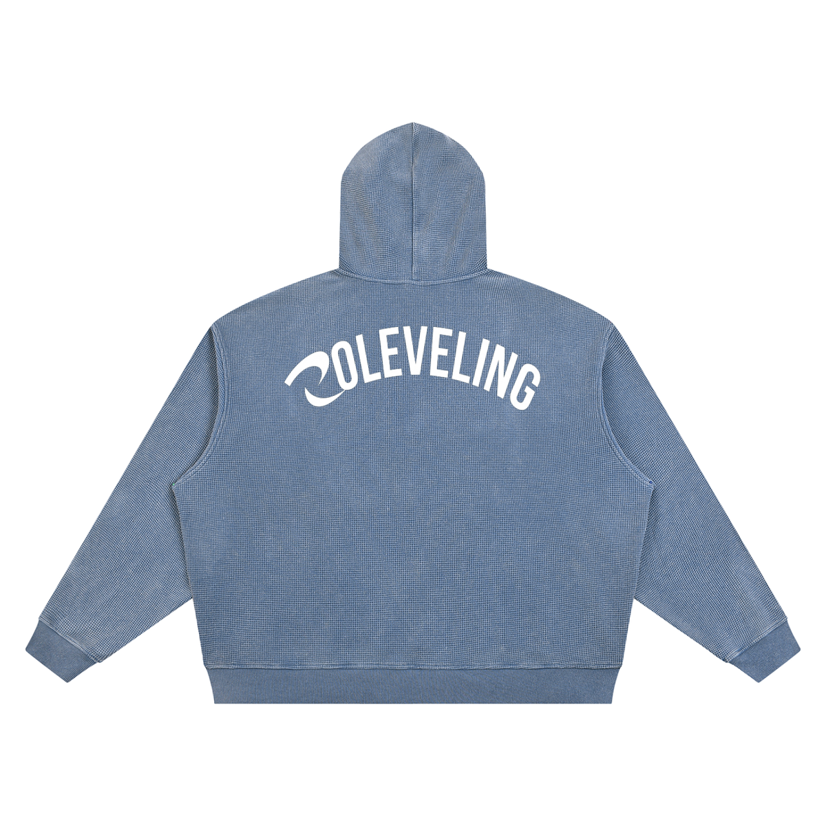 RLV-LEVEL 01/ Vintage Wash Waffle Boxy Hoodie