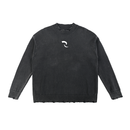 RLV- LEVEL 01/Vintage Washed Hand-Frayed Sweater