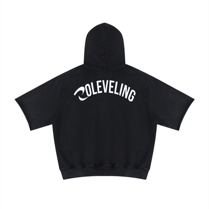 RLV-LEVEL 01/Mineral Wash Short Sleeve Hoodie