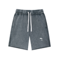 Unisex Mineral Wash Raw Edge Shorts