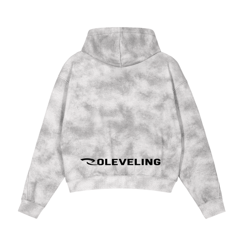 Dirty Washed Zip-Up Fleece Hoodie