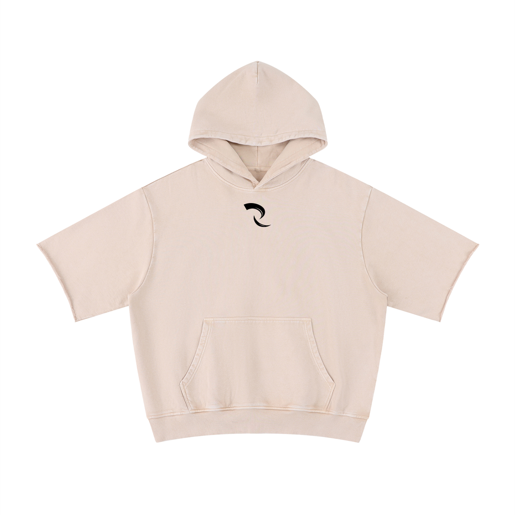 Unisex Mineral Wash Short Sleeve Hoodie