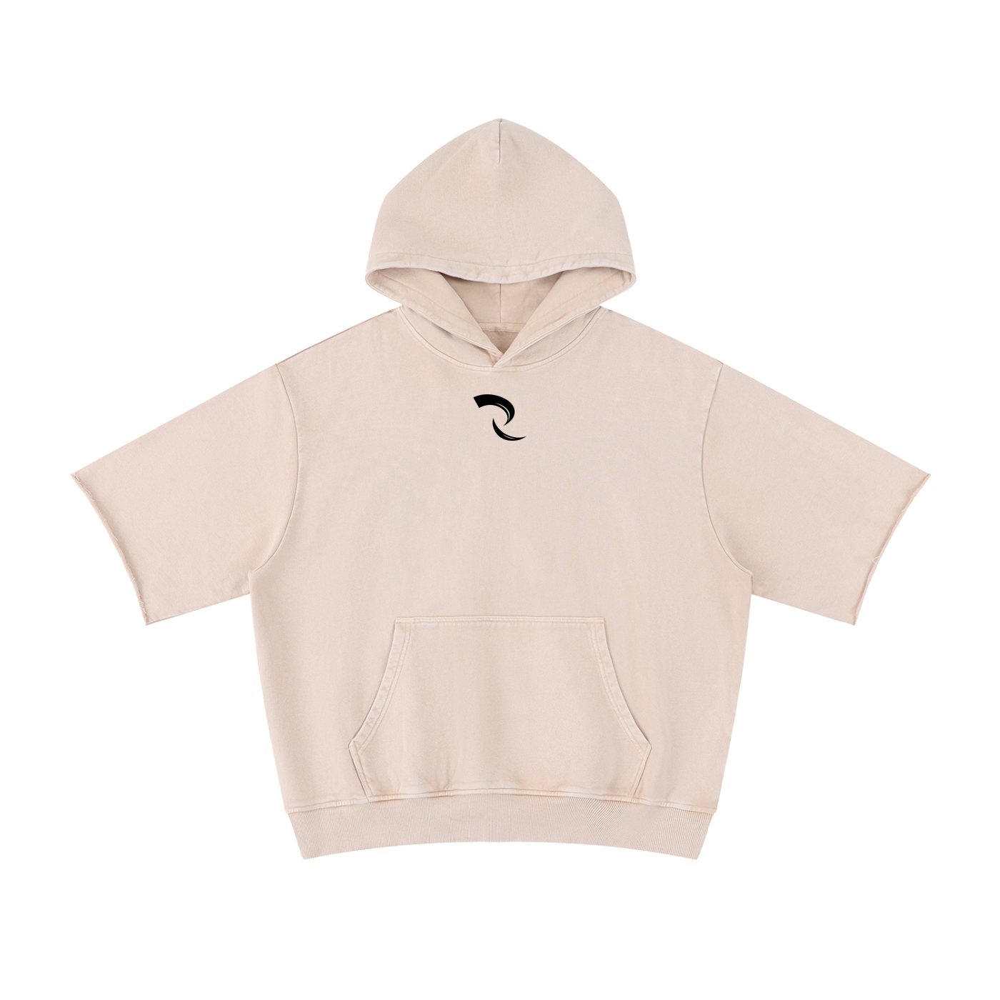 Unisex Mineral Wash Short Sleeve Hoodie
