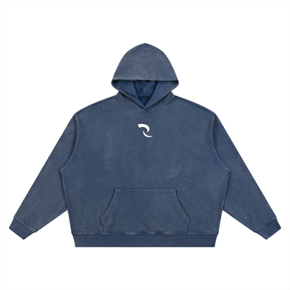 RLV-LEVEL 01/ Vintage Wash Waffle Boxy Hoodie