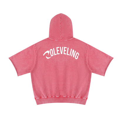 RLV-LEVEL 01/Mineral Wash Short Sleeve Hoodie