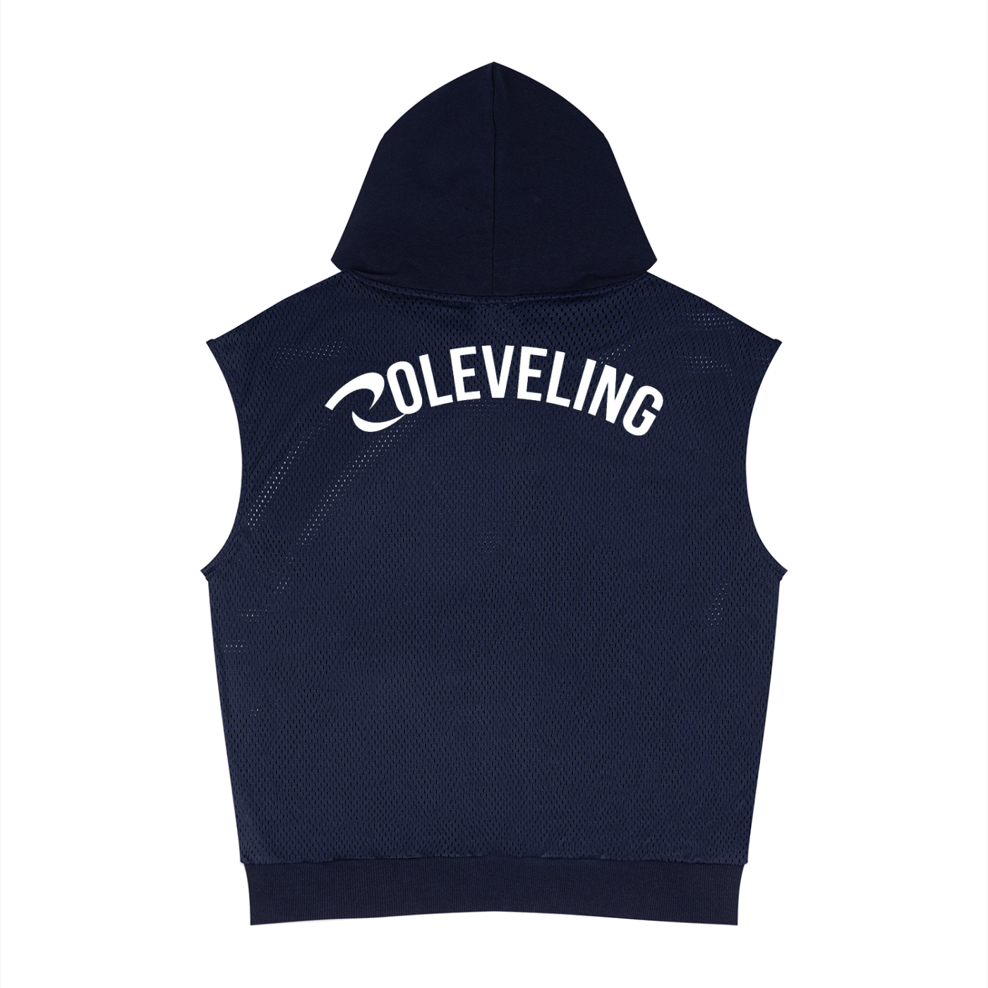 Unisex Panel Mesh Sleeveless Hoodie