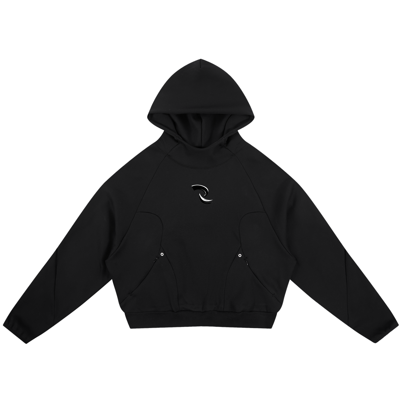 Curved Panel Raglan Hoodie