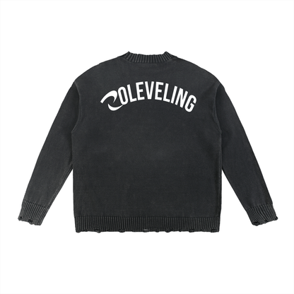 RLV- LEVEL 01/Vintage Washed Hand-Frayed Sweater