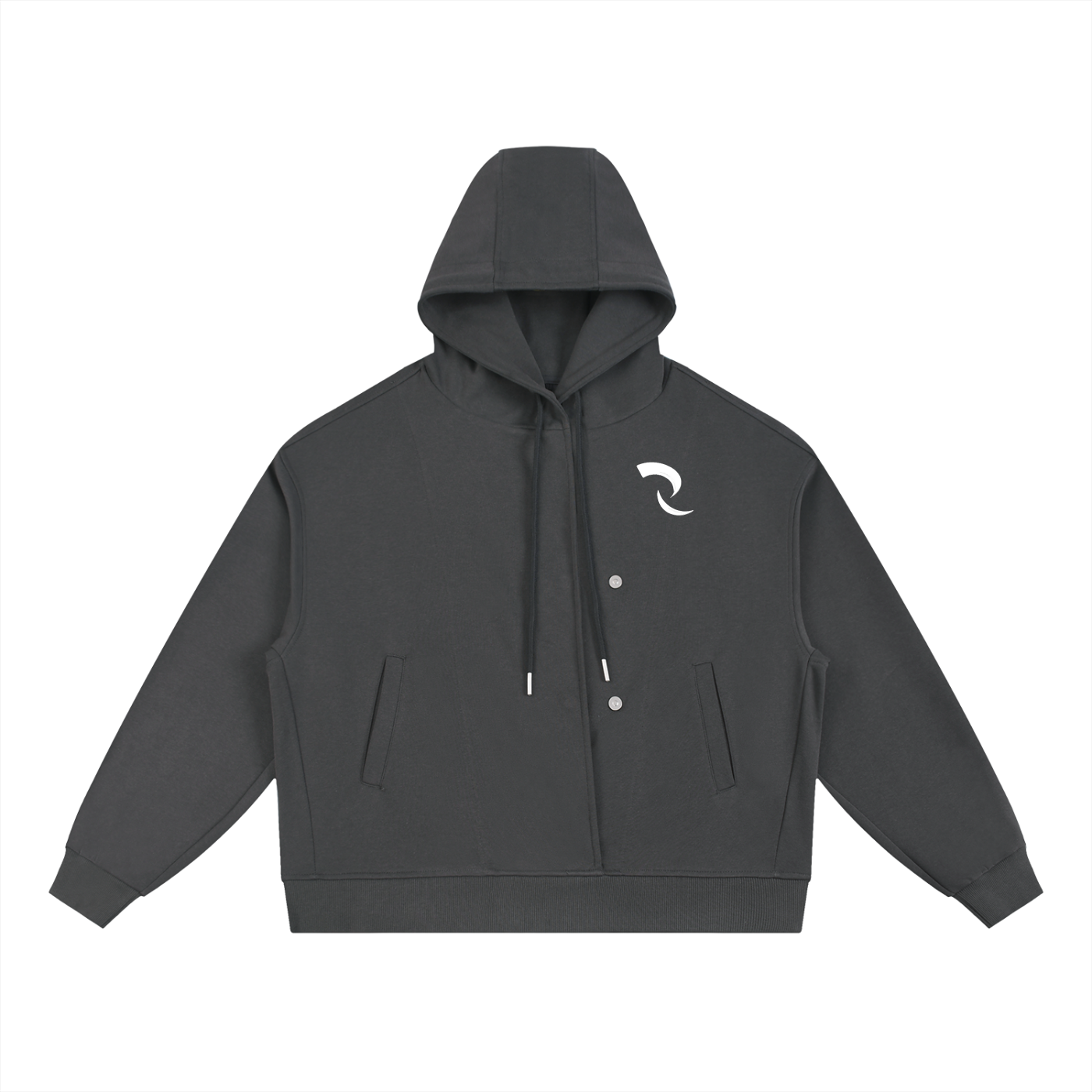 RLV - LEVEL 01/Boxy Button Placket Hoodie