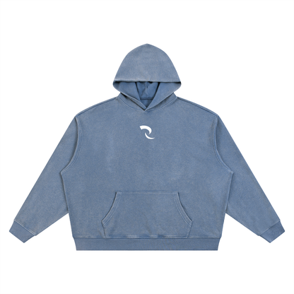 RLV-LEVEL 01/ Vintage Wash Waffle Boxy Hoodie