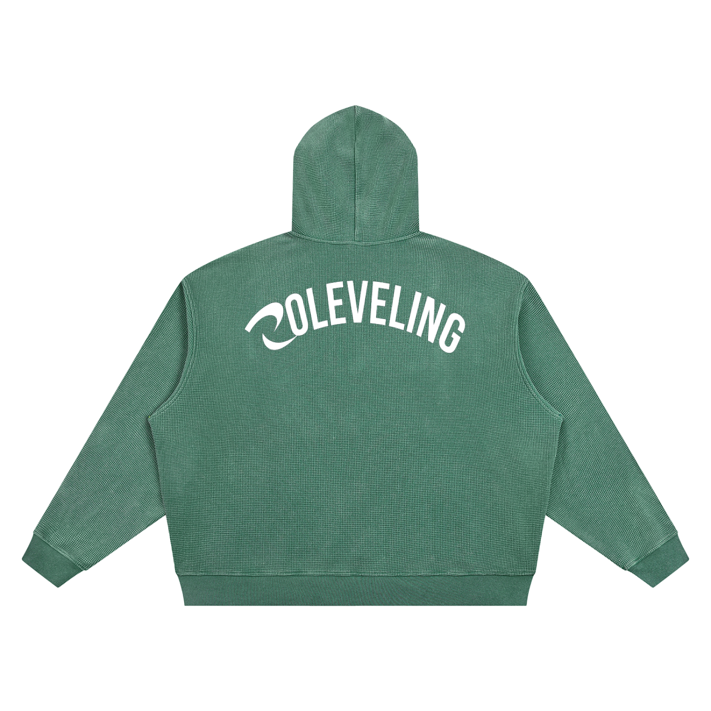 RLV-LEVEL 01/ Vintage Wash Waffle Boxy Hoodie