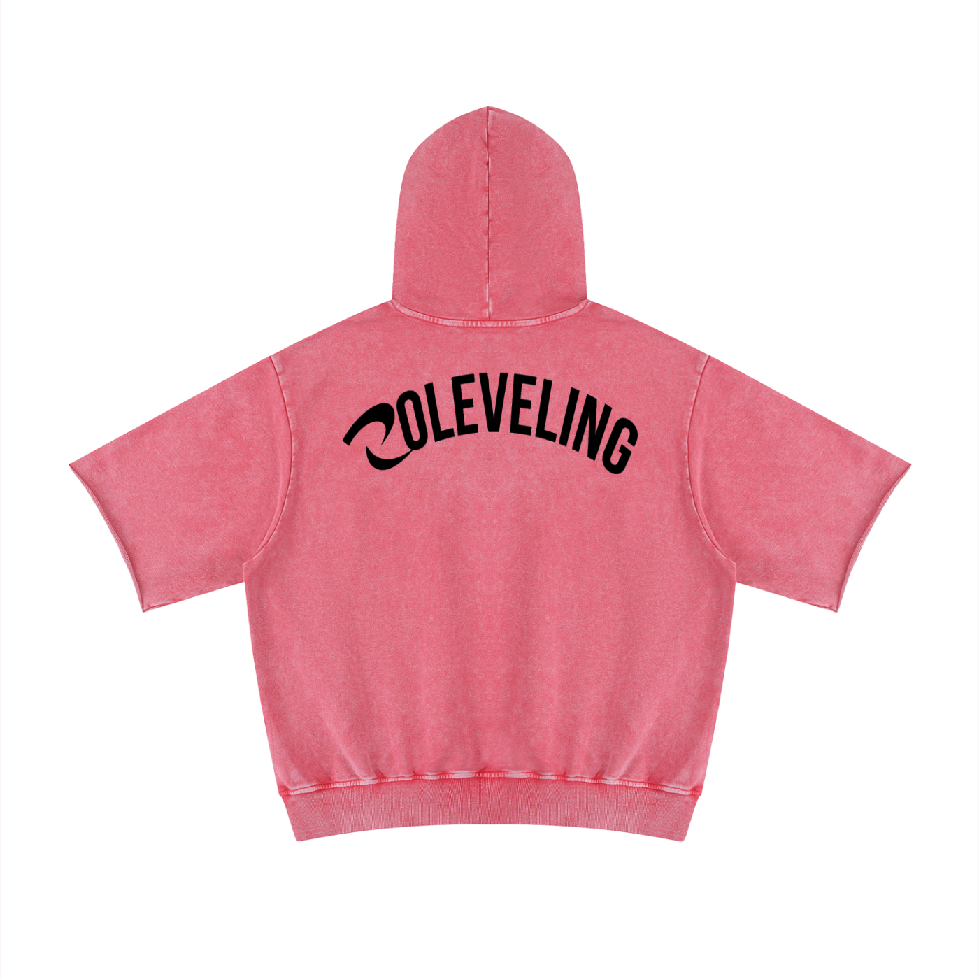 Unisex Mineral Wash Short Sleeve Hoodie